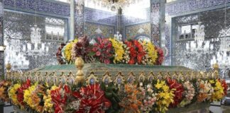 گلآرایی حرم حضرت زینب(س)