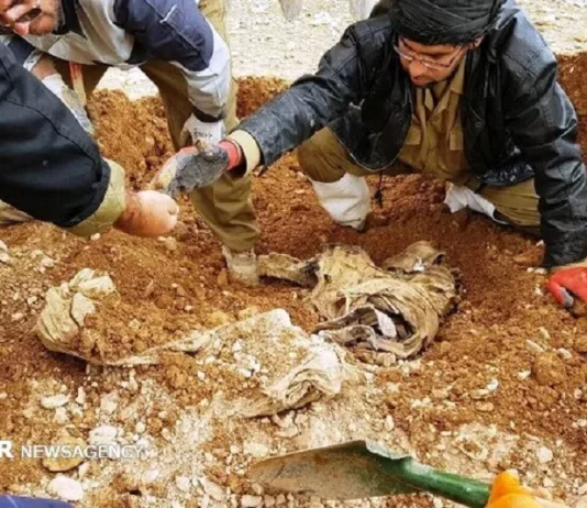 کشف پیکر مطهر یک شهید خیبری در طلاییه
